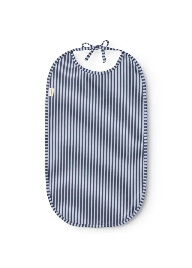MarMar Bib Long spiseforklæde Blue Stripes vandafvisende