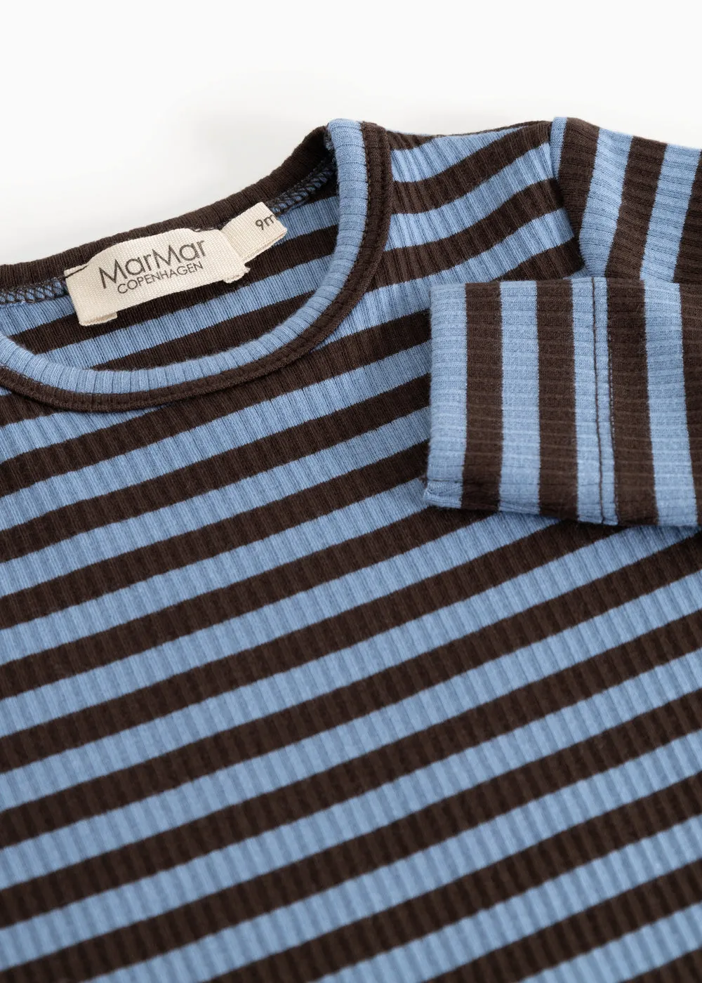 MarMar Plain Rompy heldragt Blue Heaven Stripe rib 56-98