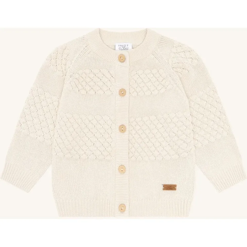 Hust & Claire HCCuno Knit Bubble cardigan Sandshell