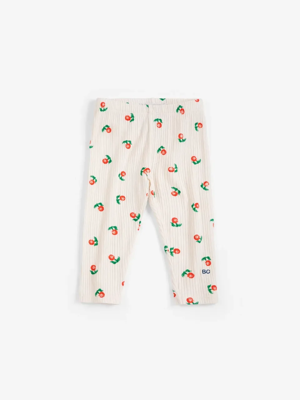 Bobo Choses Stamp Bloom leggings offwhite økologisk