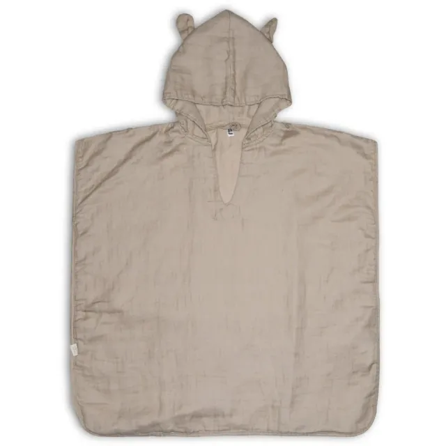 nuuroo Flor musselin poncho Natural økologisk