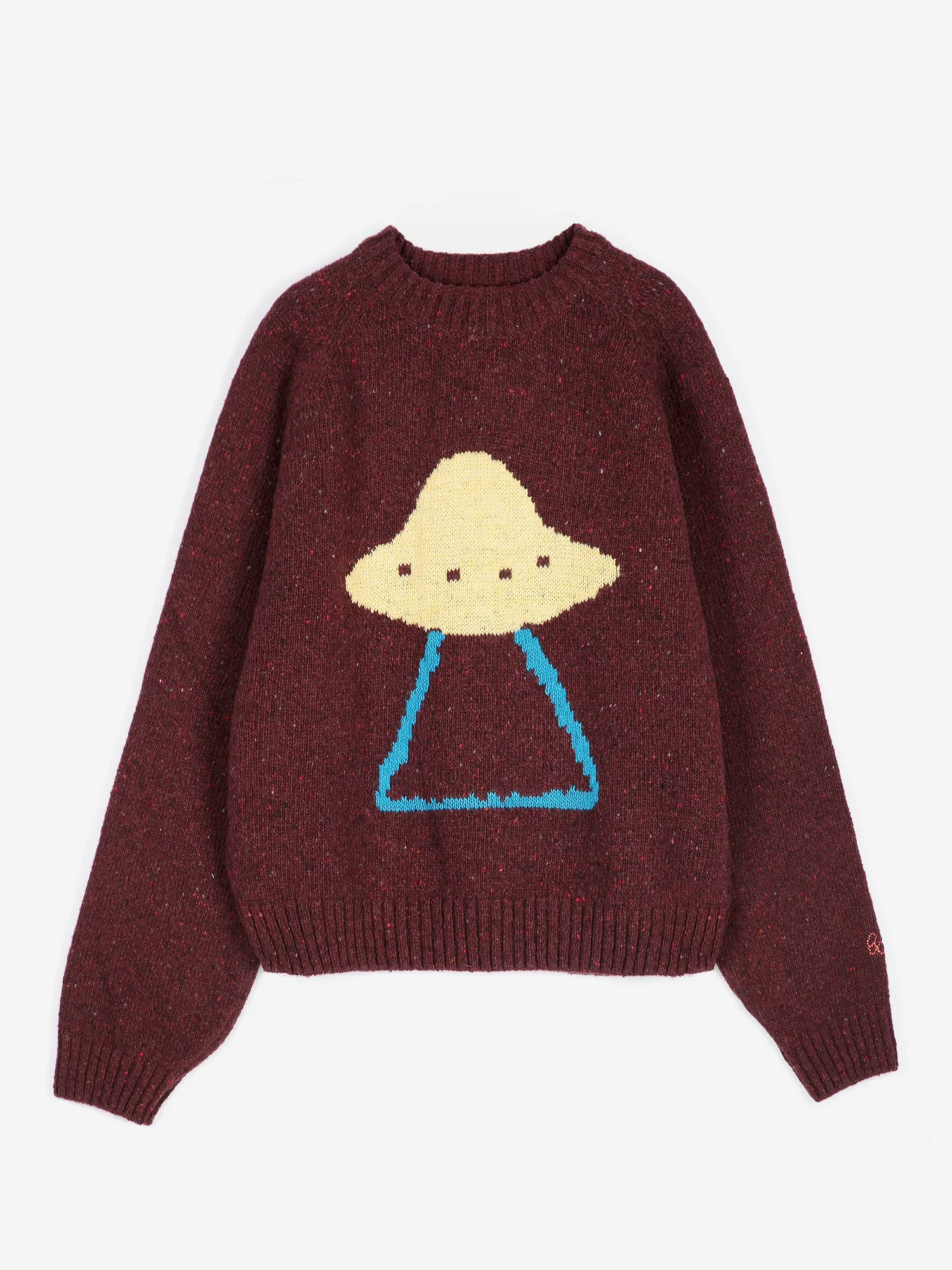 Bobo Choses Pixel Abduction jumper bordeaux uld XS-XL