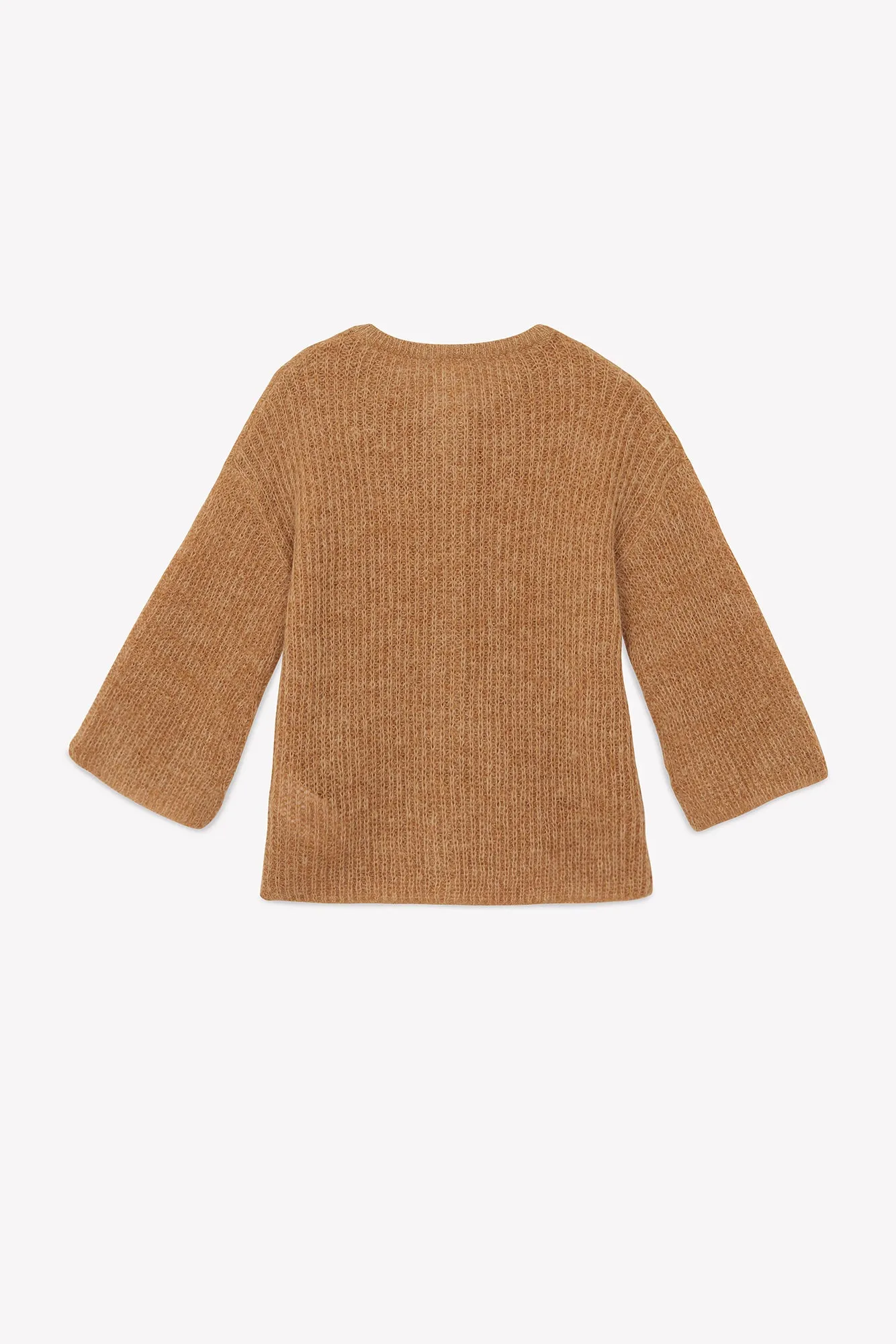Bonton Lizbeth Barn cardigan brun ribstrik