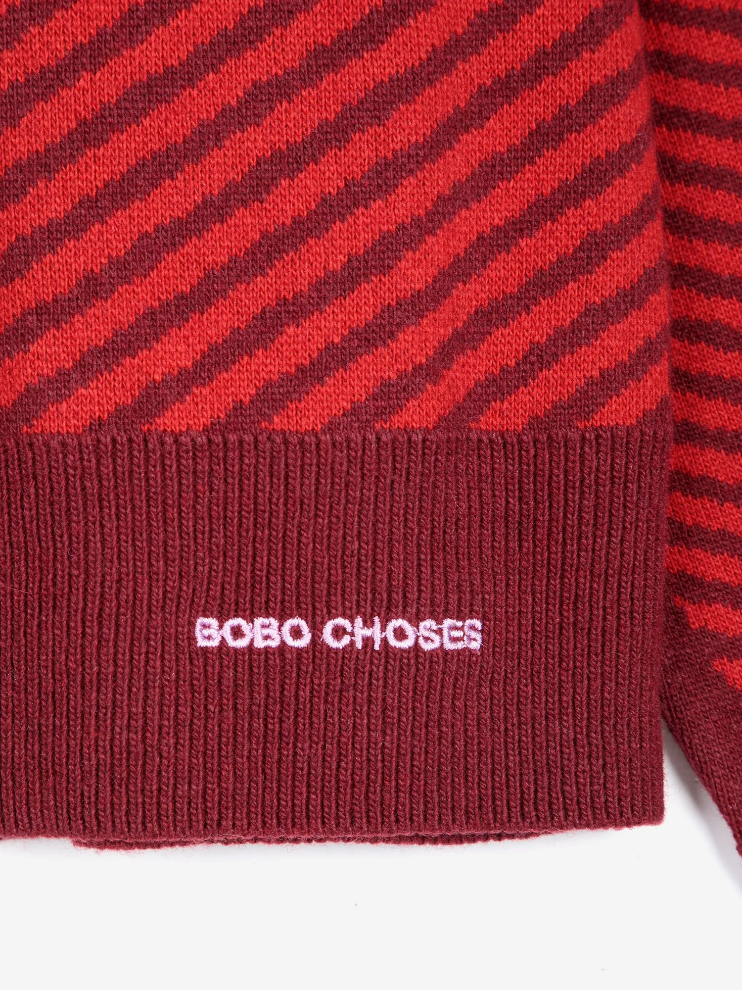 Bobo Choses All About Monsters Jacquard striktrøje bordeaux