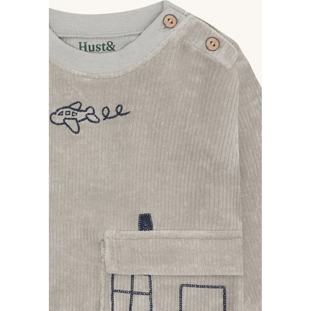 Hust & Claire HCSofus sweatshirt forest fog velour
