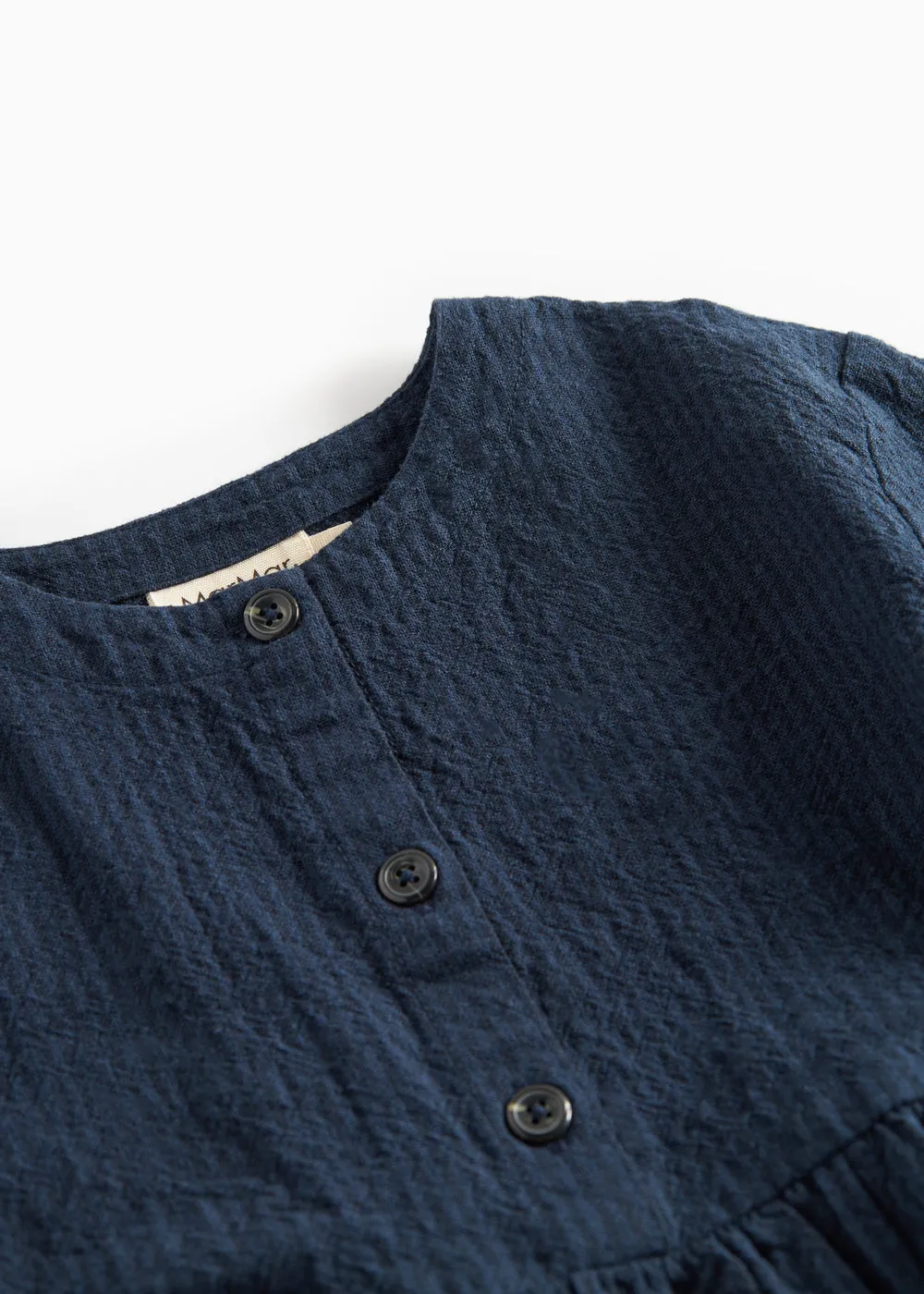 MarMar Dagmara Scallop kjole Dark Blue Stripe