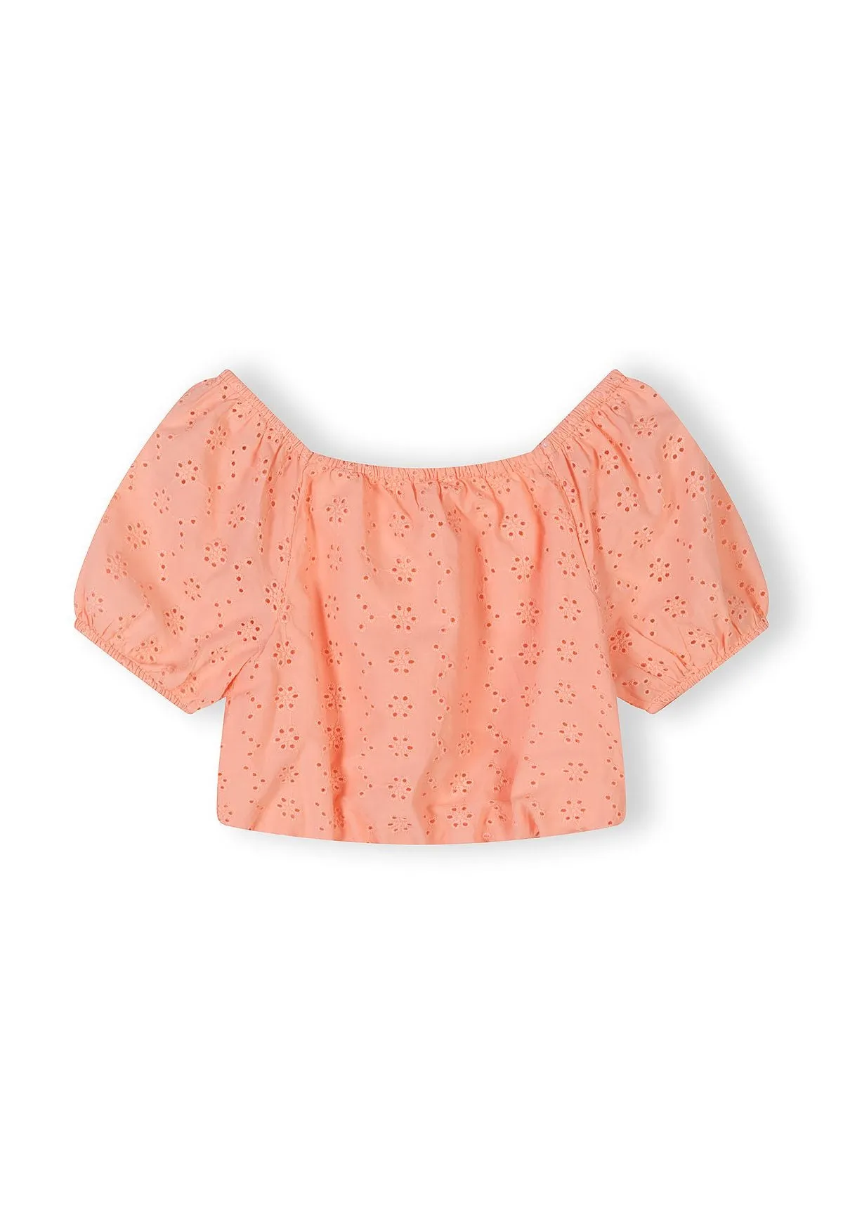 Minoti Top Shorts sæt abrikos bomuld str 104-172