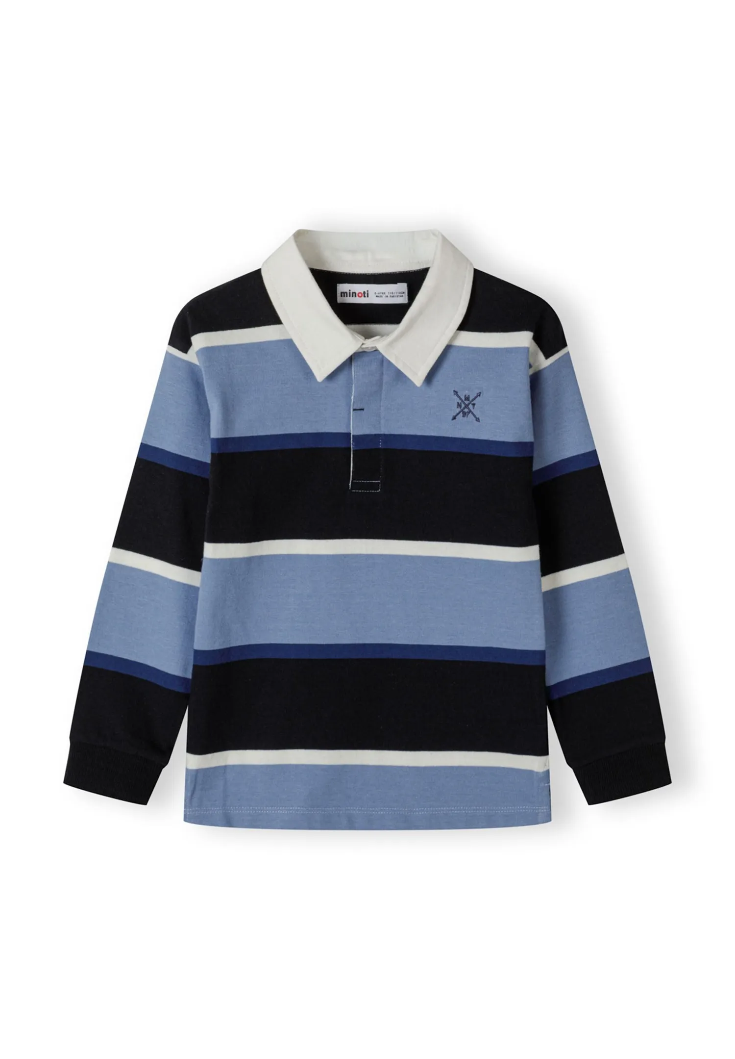 Minoti 44281 poloshirt til drenge marineblå stribet