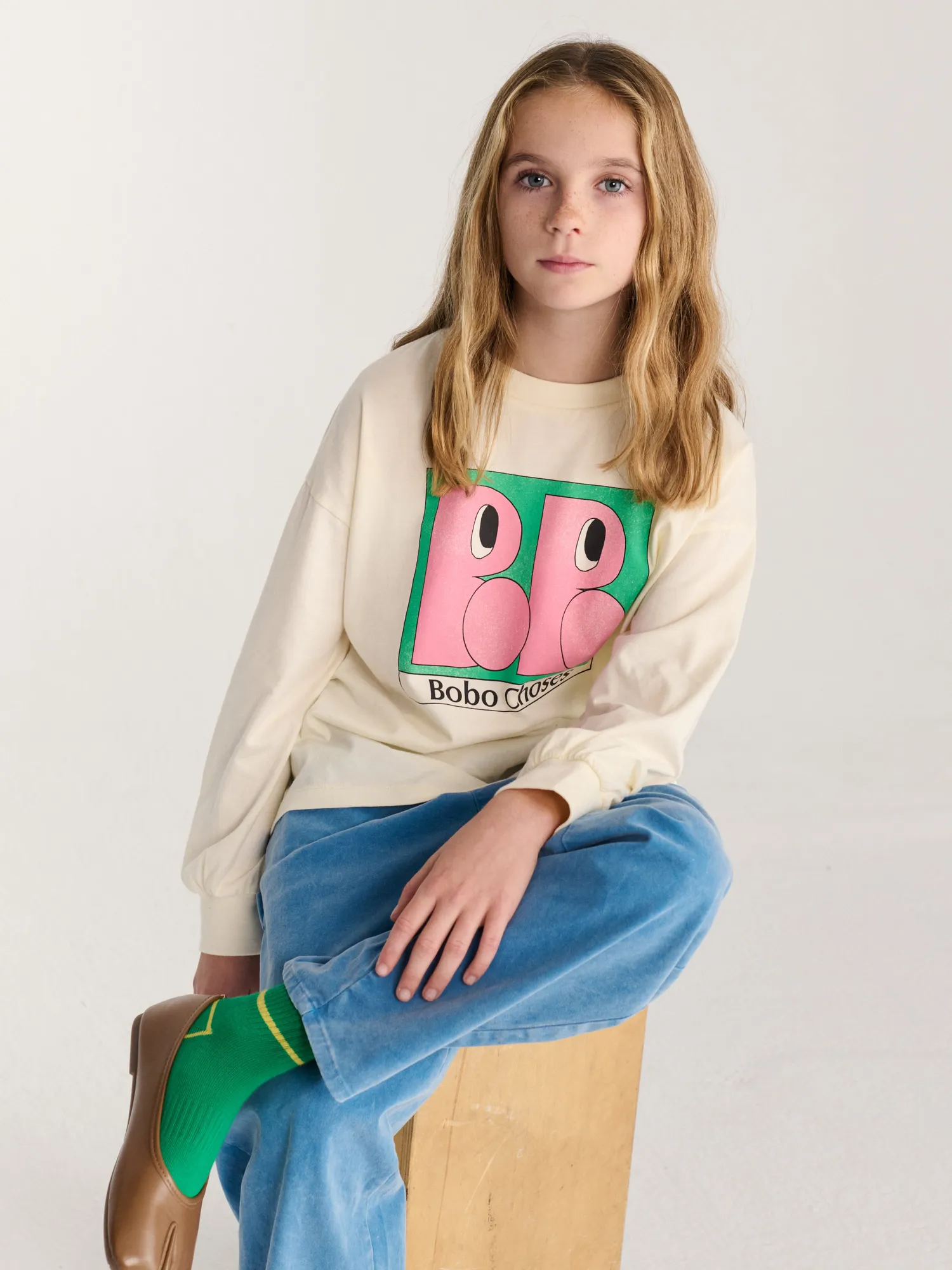 Bobo Choses Booo T-shirt off-white 2-3Y økologisk