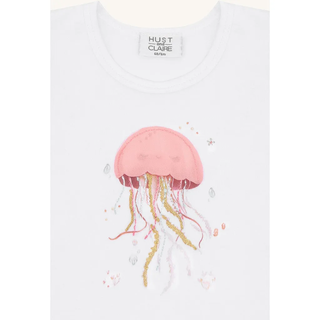 Hust & Claire HCAlma Goople T-shirt hvid bomuld