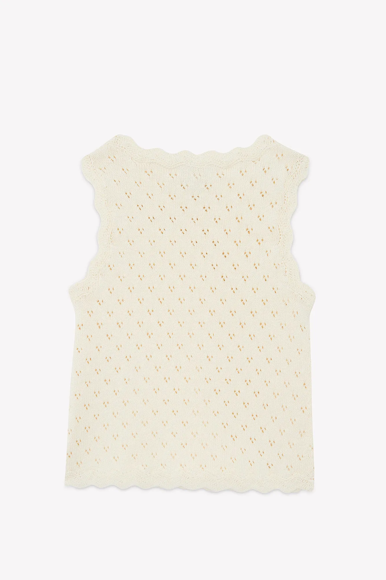 Bonton Noix top ærmeløs bomuld ecru 3A