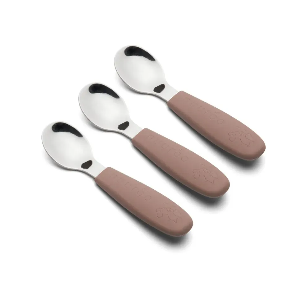 nuuroo Theodor børneskeer Chocolate malt 13 cm 3-pak