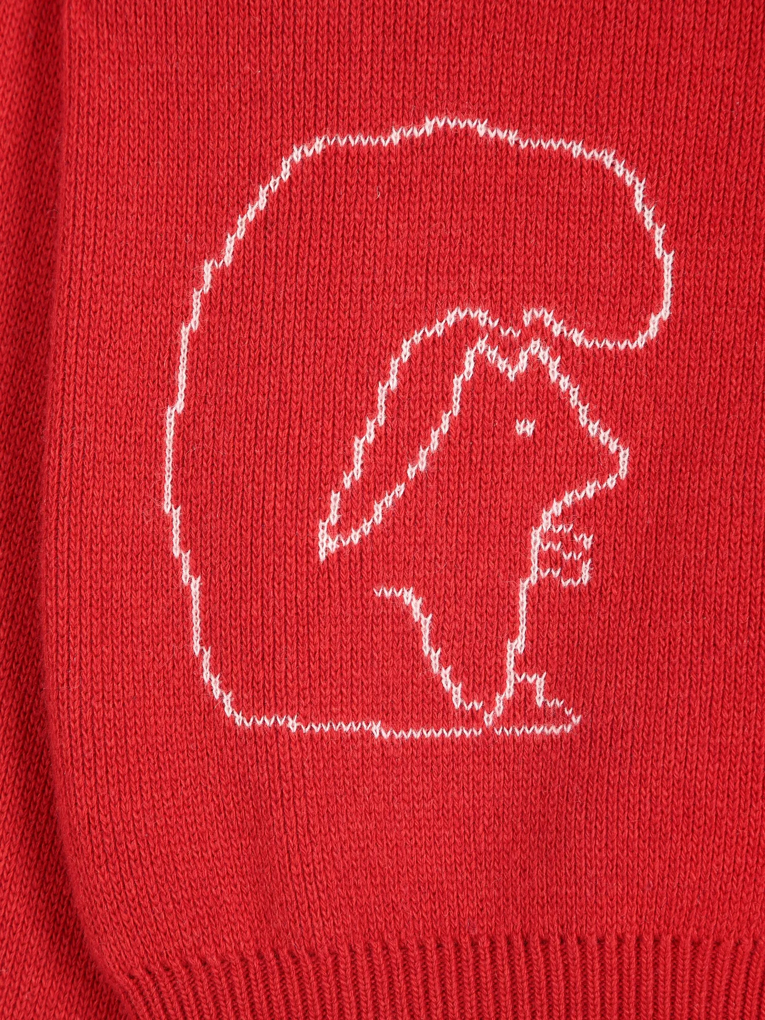 Bobo Choses Forest Scene polo cardigan rød uldblanding