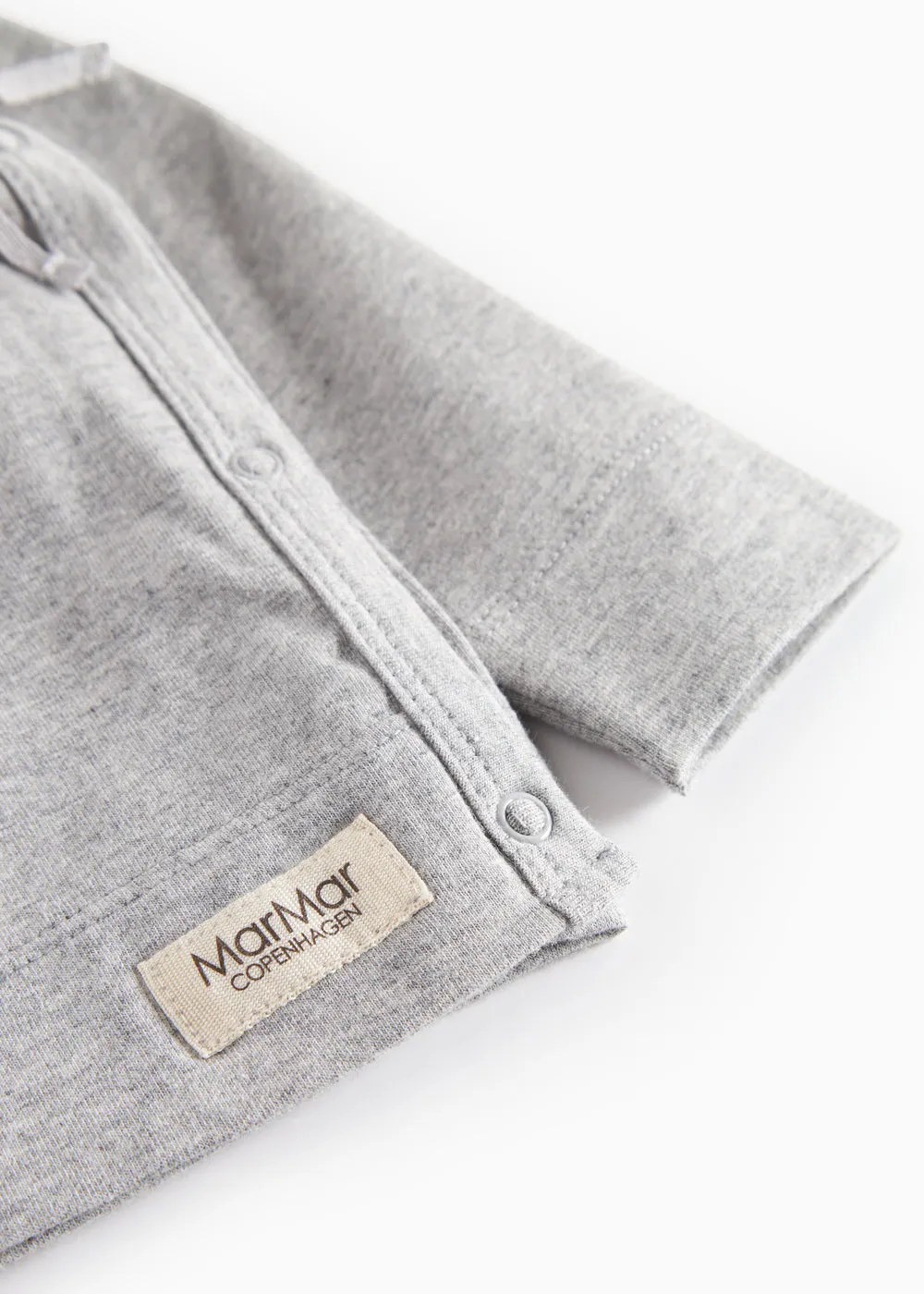 MarMar Tut Wrap LS bluse Light Grey Melange slå-om