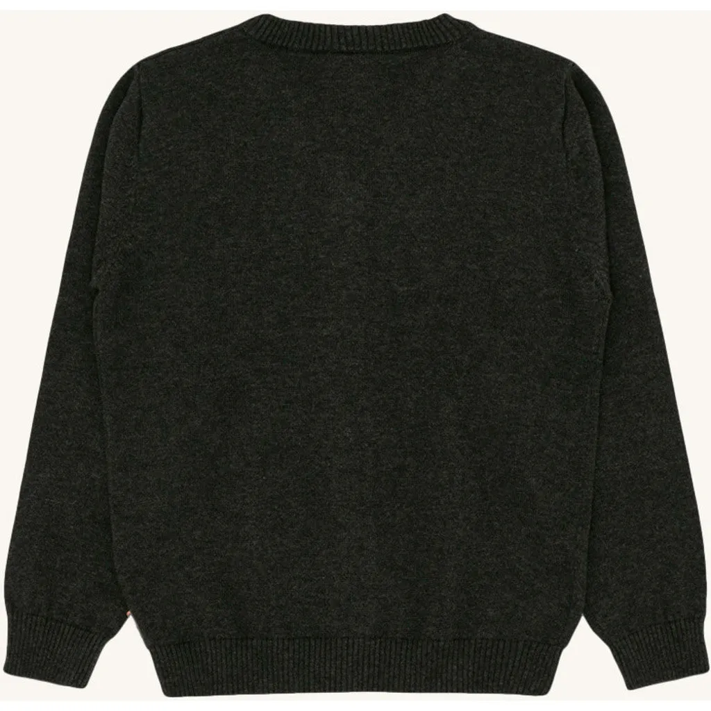 Hust & Claire Carsten cardigan dark grey økologisk