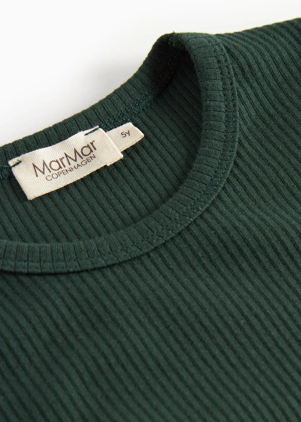 MarMar Plain Tee LS T-shirt Dark Leaf rib langærmet