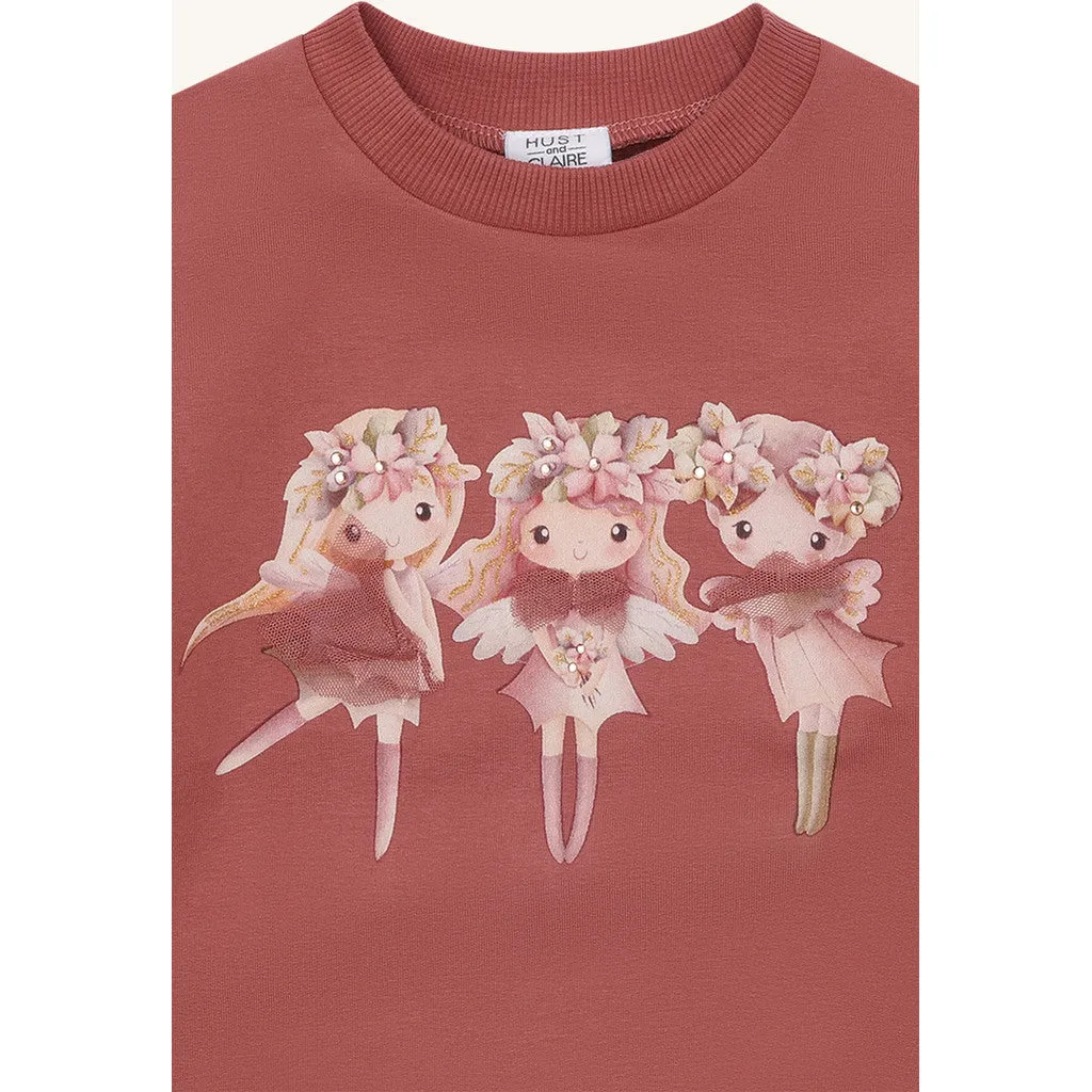 Hust & Claire HCSicilia Magic bluse Dry Rose økologisk