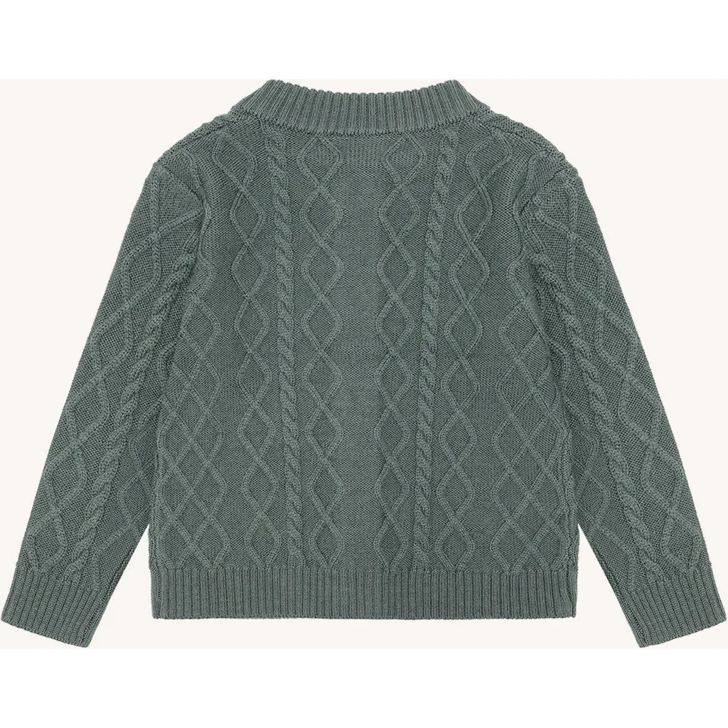Hust & Claire HCCuri Jacket cardigan Balsam Green uld