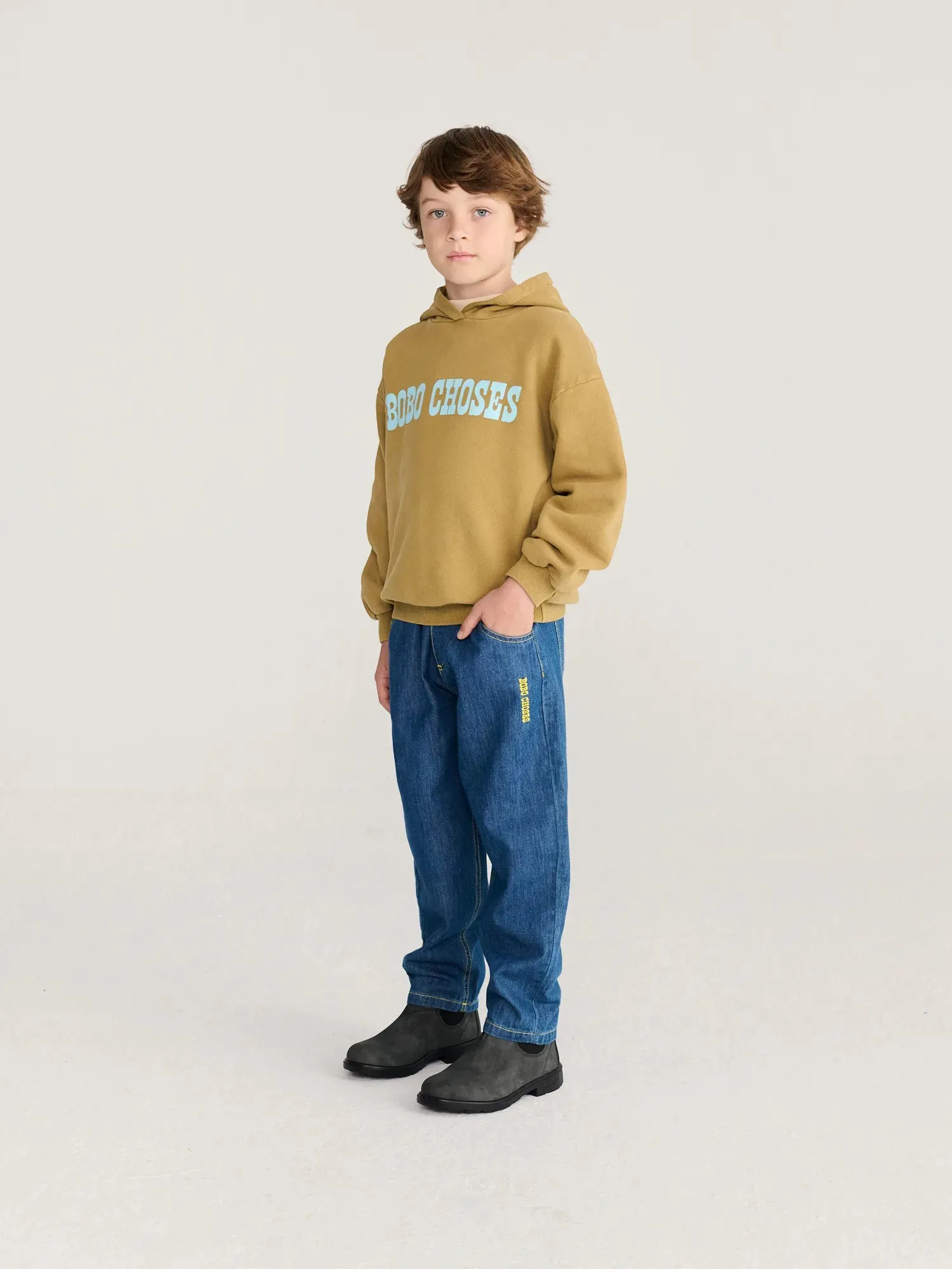 Bobo Choses Pop hoodie hættetrøje khaki bomuld