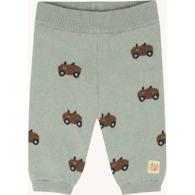 Hust & Claire Ger Jacquard bukser Forest Fog bomuld