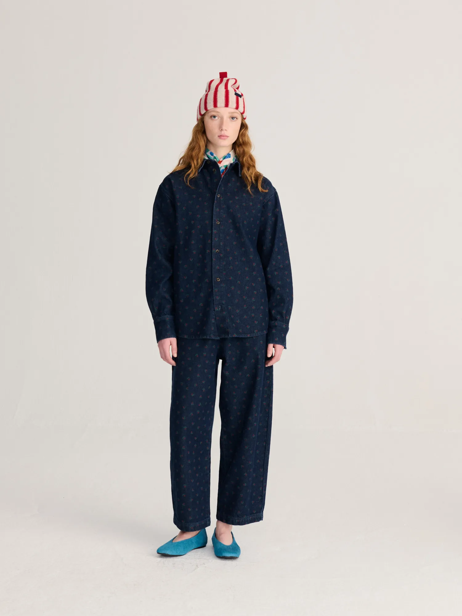 Bobo Choses Swamp Whirl denimskjorte navy XS