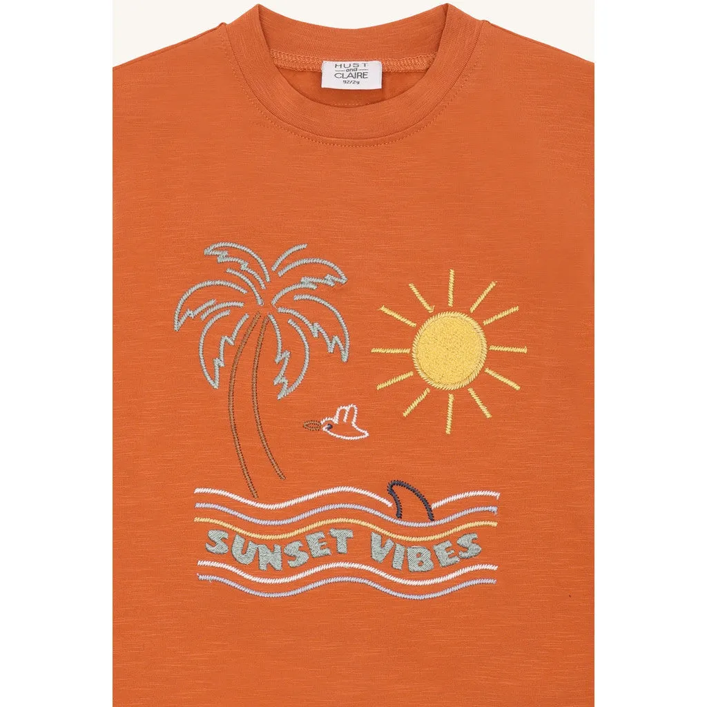 Hust & Claire Arthur Sunset T-shirt Autumn økologisk