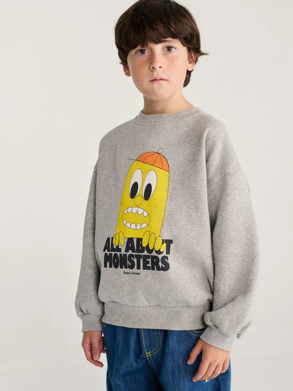 Bobo Choses Bigtooth Lemon sweatshirt 2-3Y grå