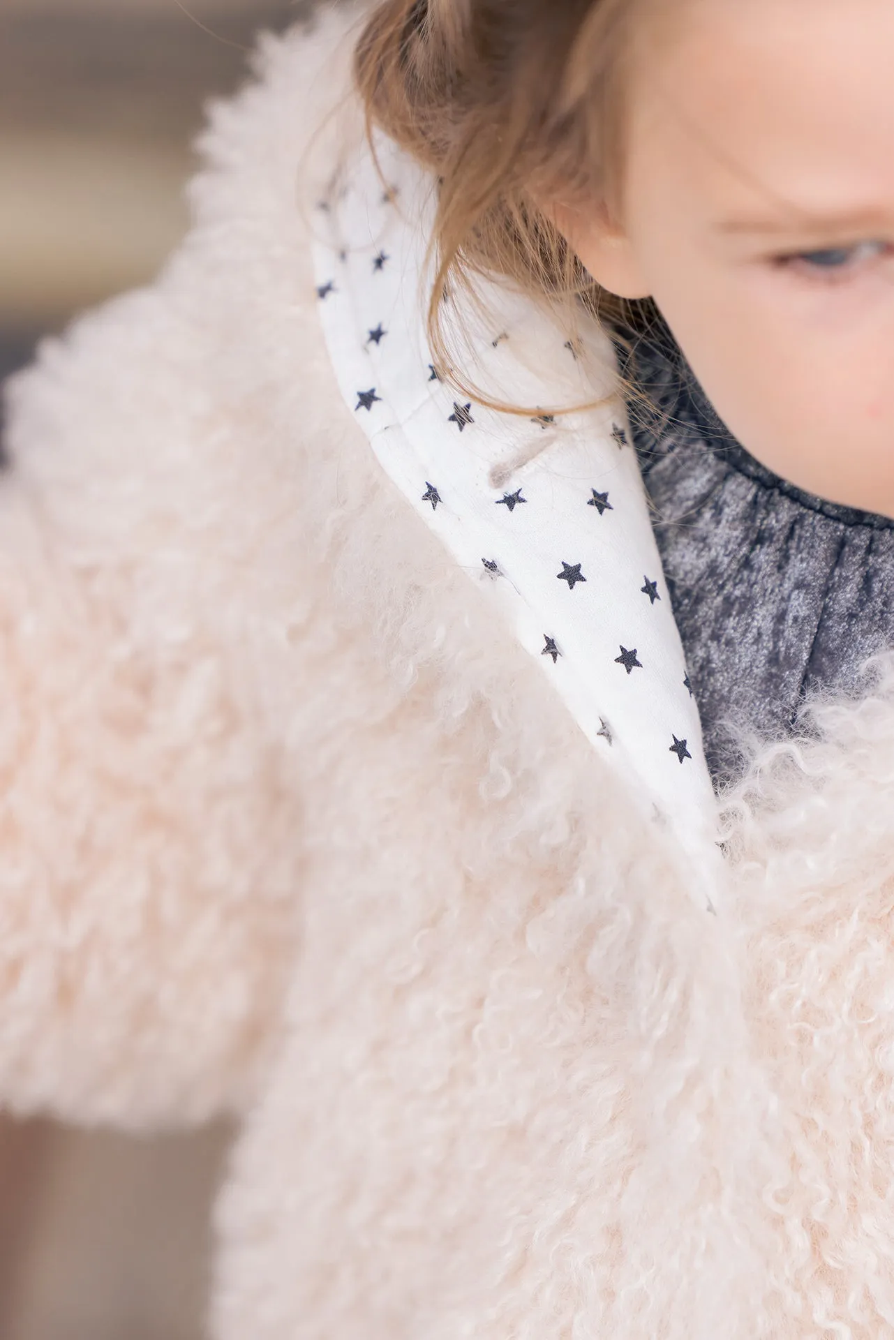 Bonton Mignon jakke mouton sherpa med hætte