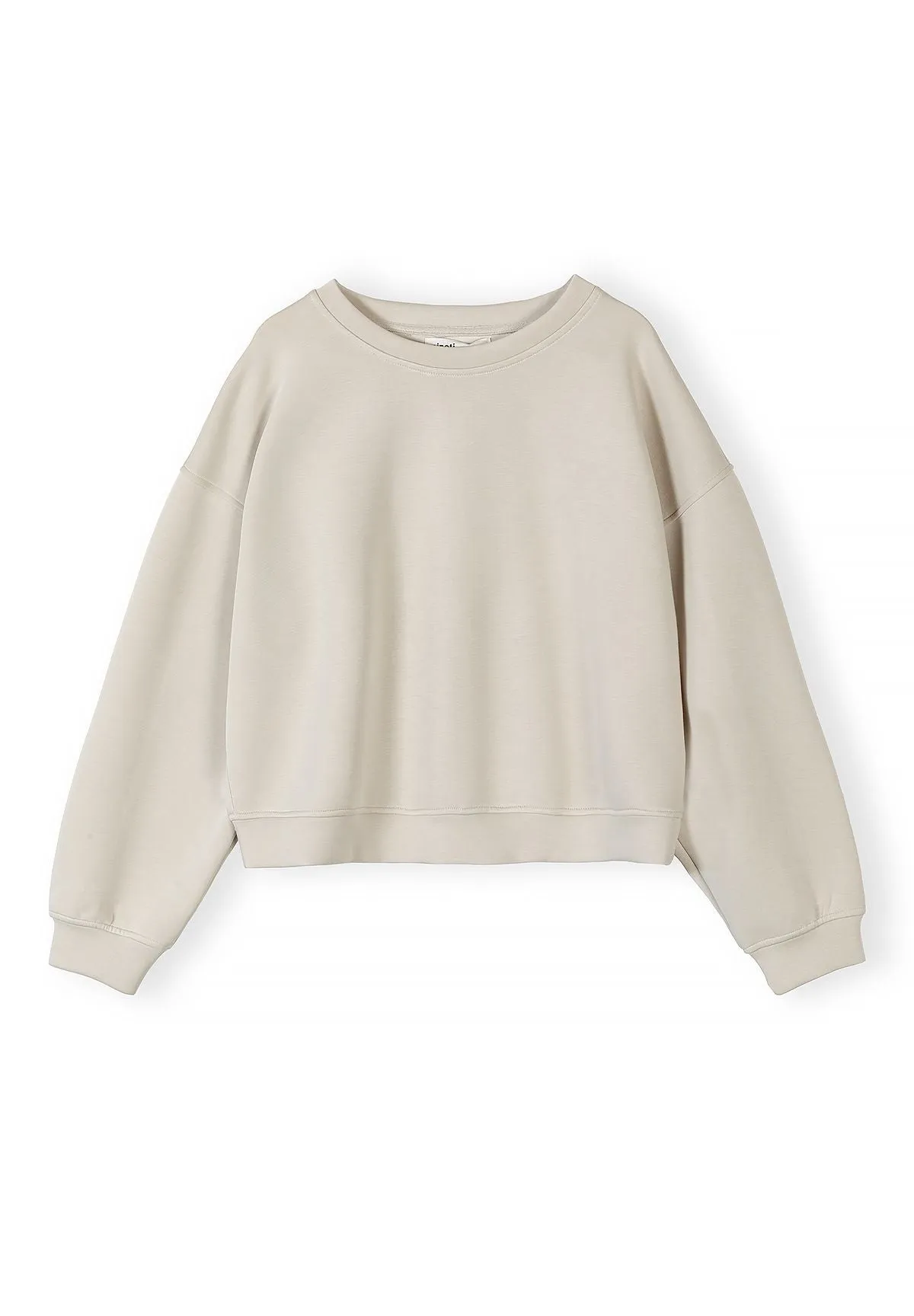 Minoti 44981 sweatshirt shorts sæt beige til kvinder