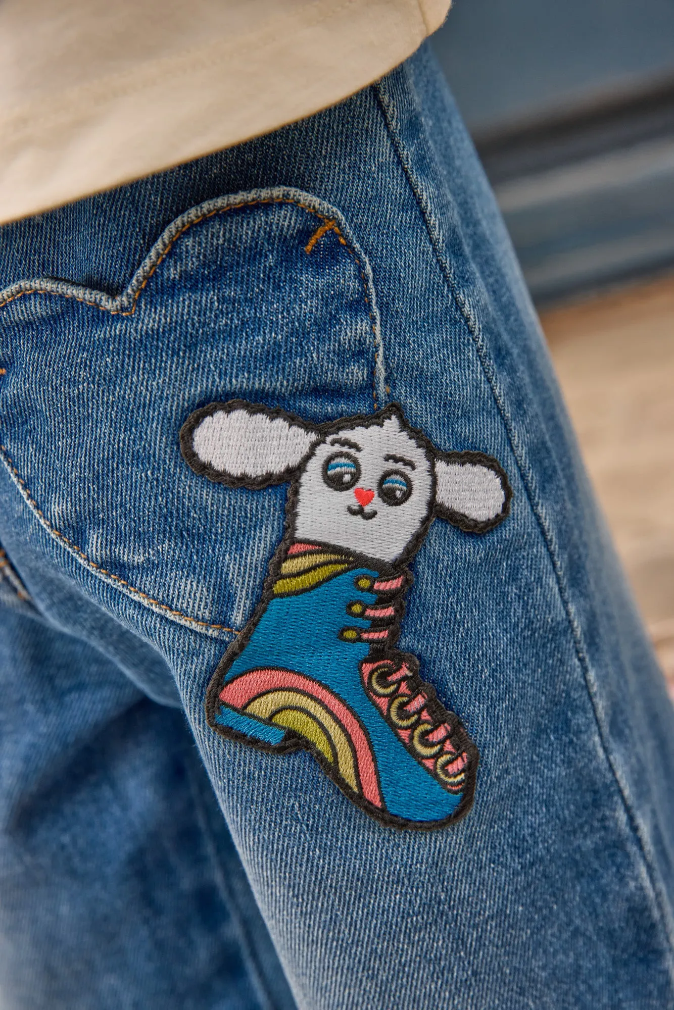 Bonton Pakito Blue Bonton x Lili Scratchy jeans blå