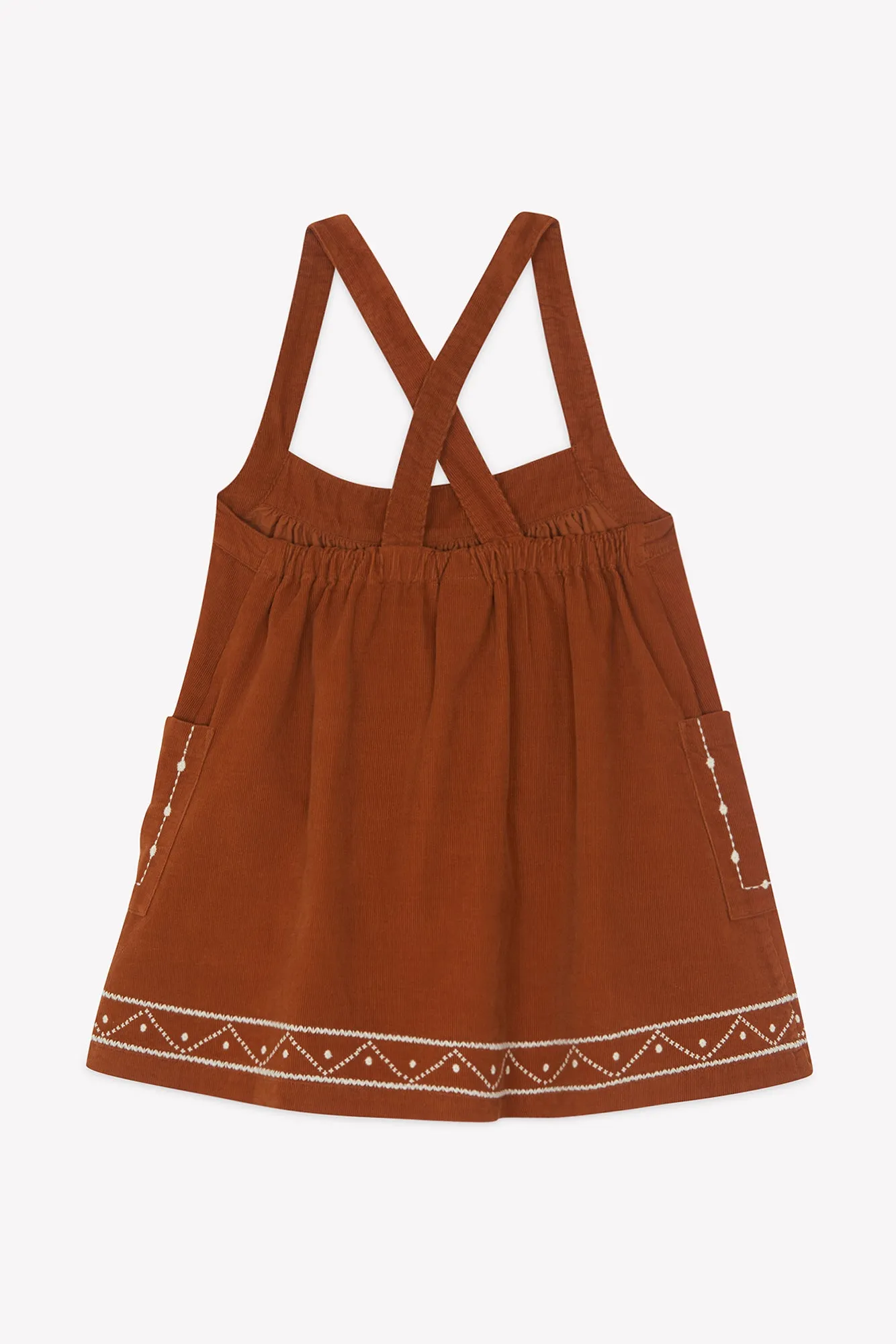 Bonton Michelle Nutcracker fløjlskjole brun lommer