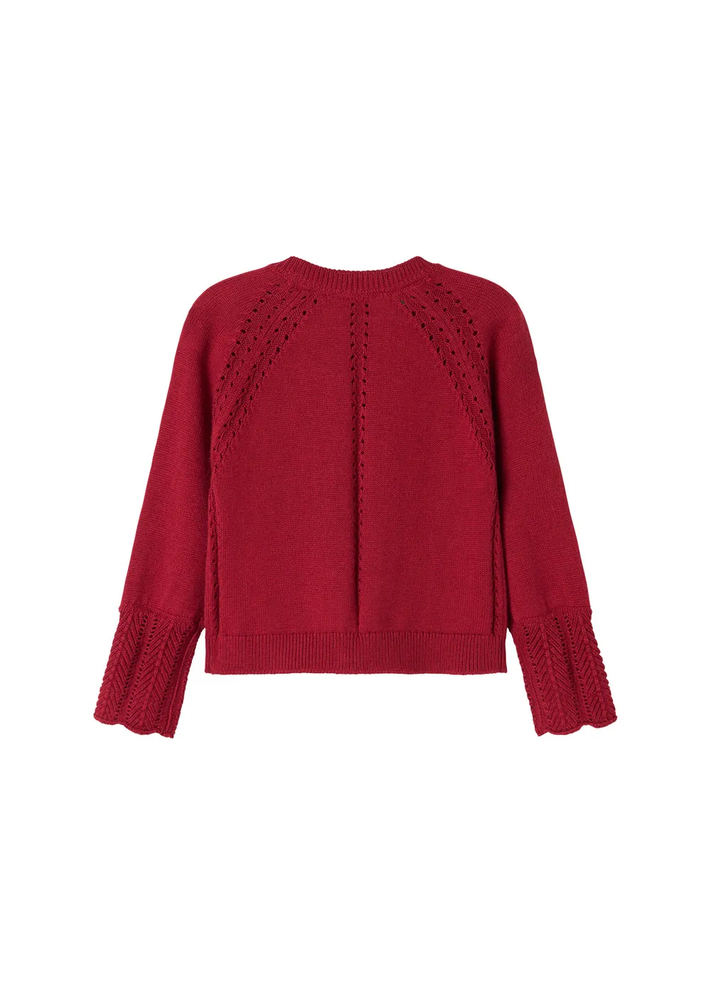MarMar Copenhagen Tillie B cardigan Hibiscus Red baby