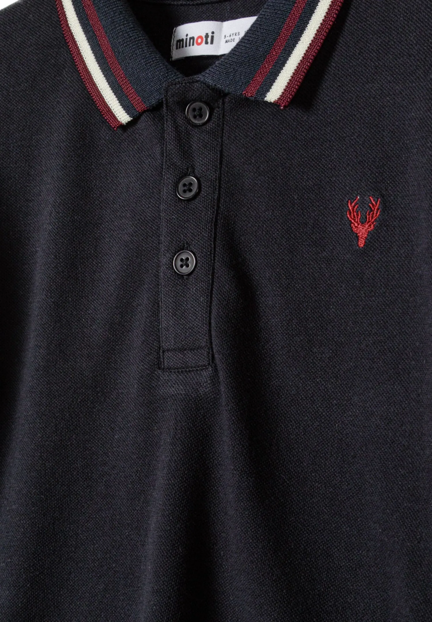 Minoti 44286 polo langærmet 2-pak sand sort