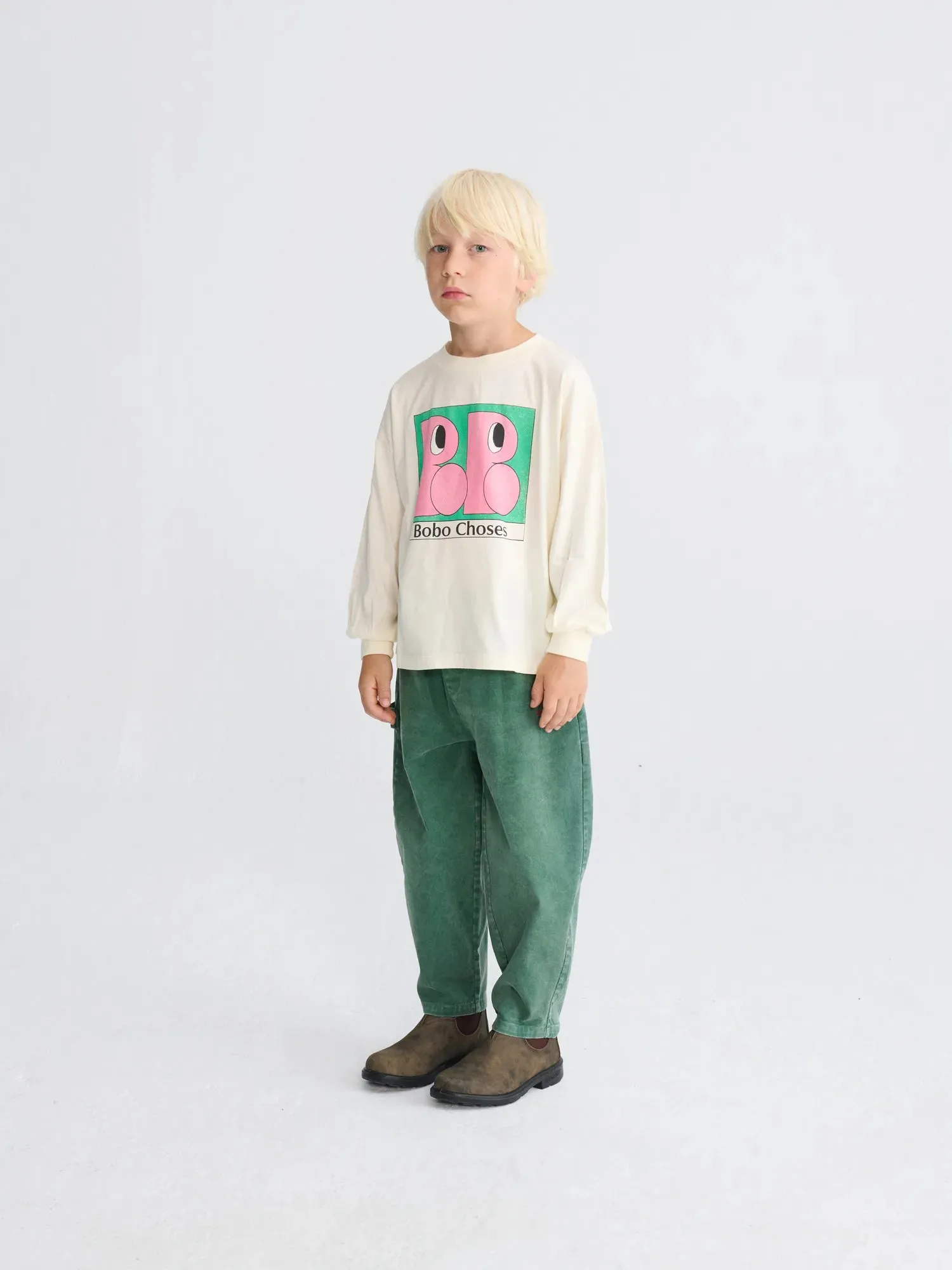 Bobo Choses Booo Tag bukser mørkegrøn øko 2-3 år