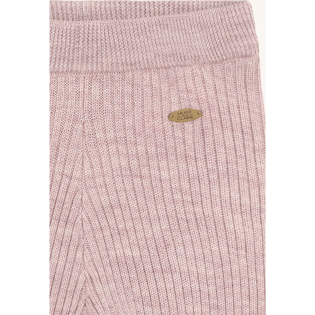 Hust & Claire Lui Wool Rib leggings heather merinould