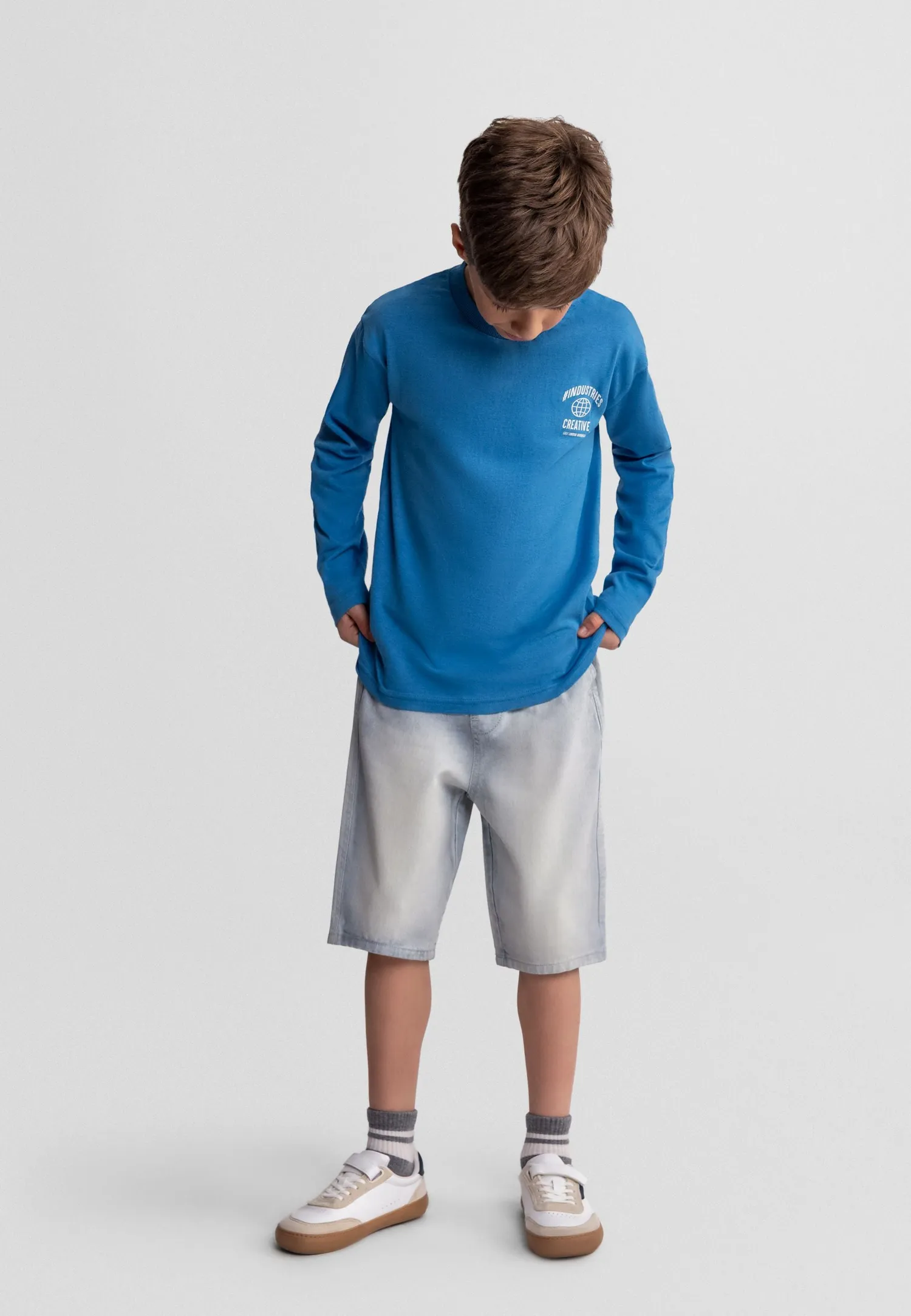 Minoti denimshorts blå 2-pak til drenge elastik