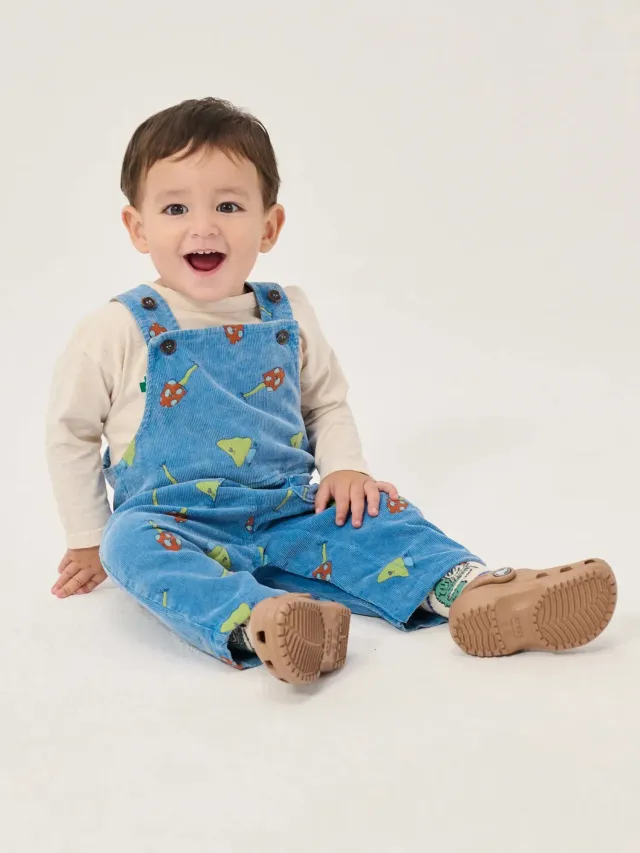 Bobo Choses Mush Monster Duo overall blå fløjl 12M