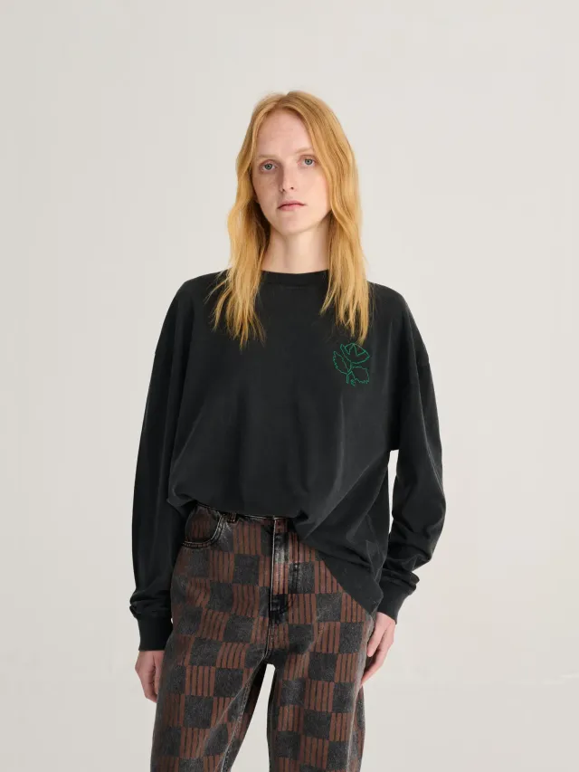 Bobo Choses Vibrant Flower t-shirt M mørkegrå løs