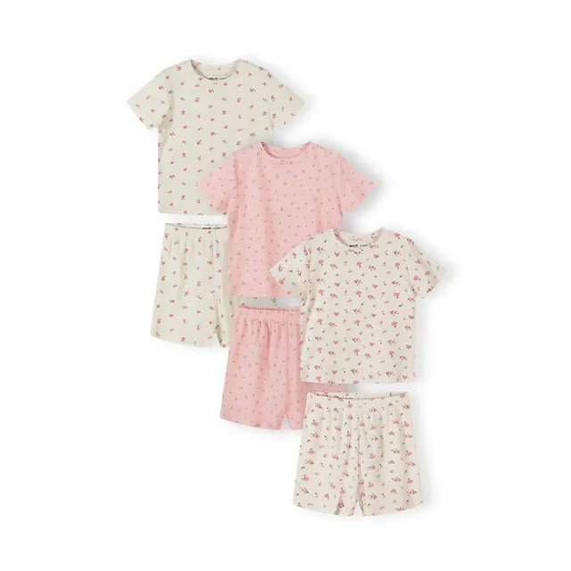 Minoti 44898 pyjamas rosa til piger 3-pak bomuld