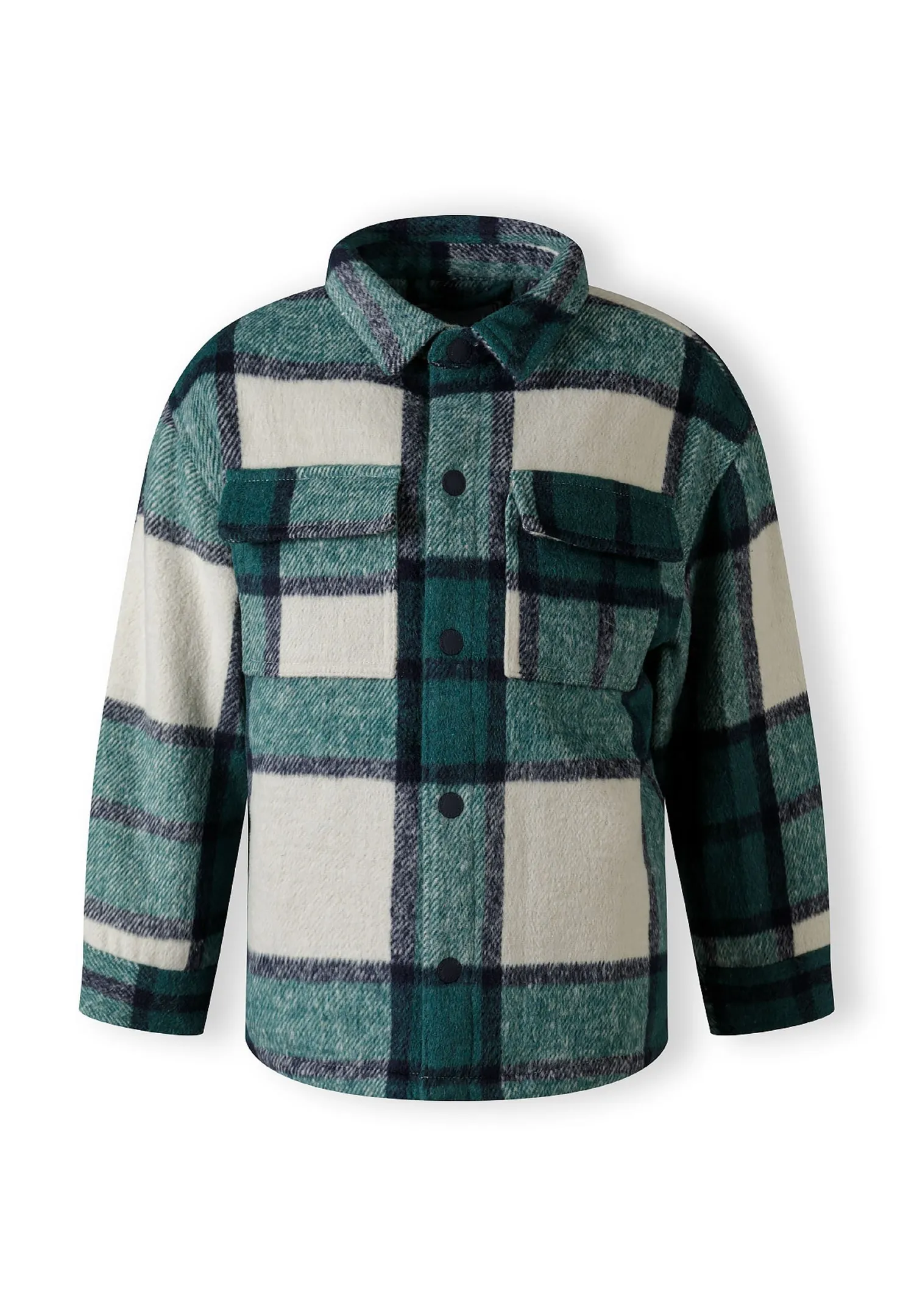 Minoti 43299 skjortejakke grønternet polyester