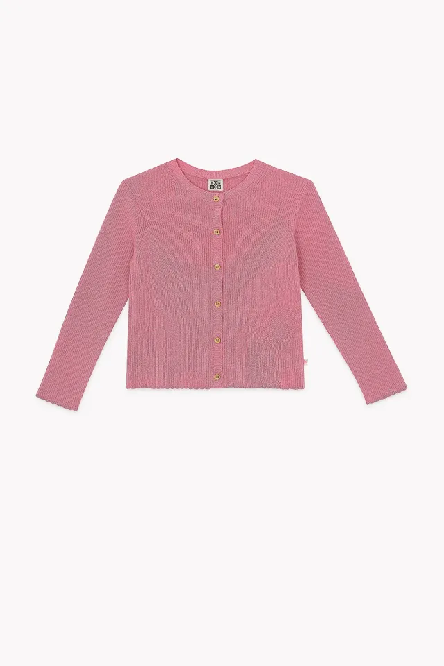 Bonton Lotta cardigan rosa pinkyee strik til pige