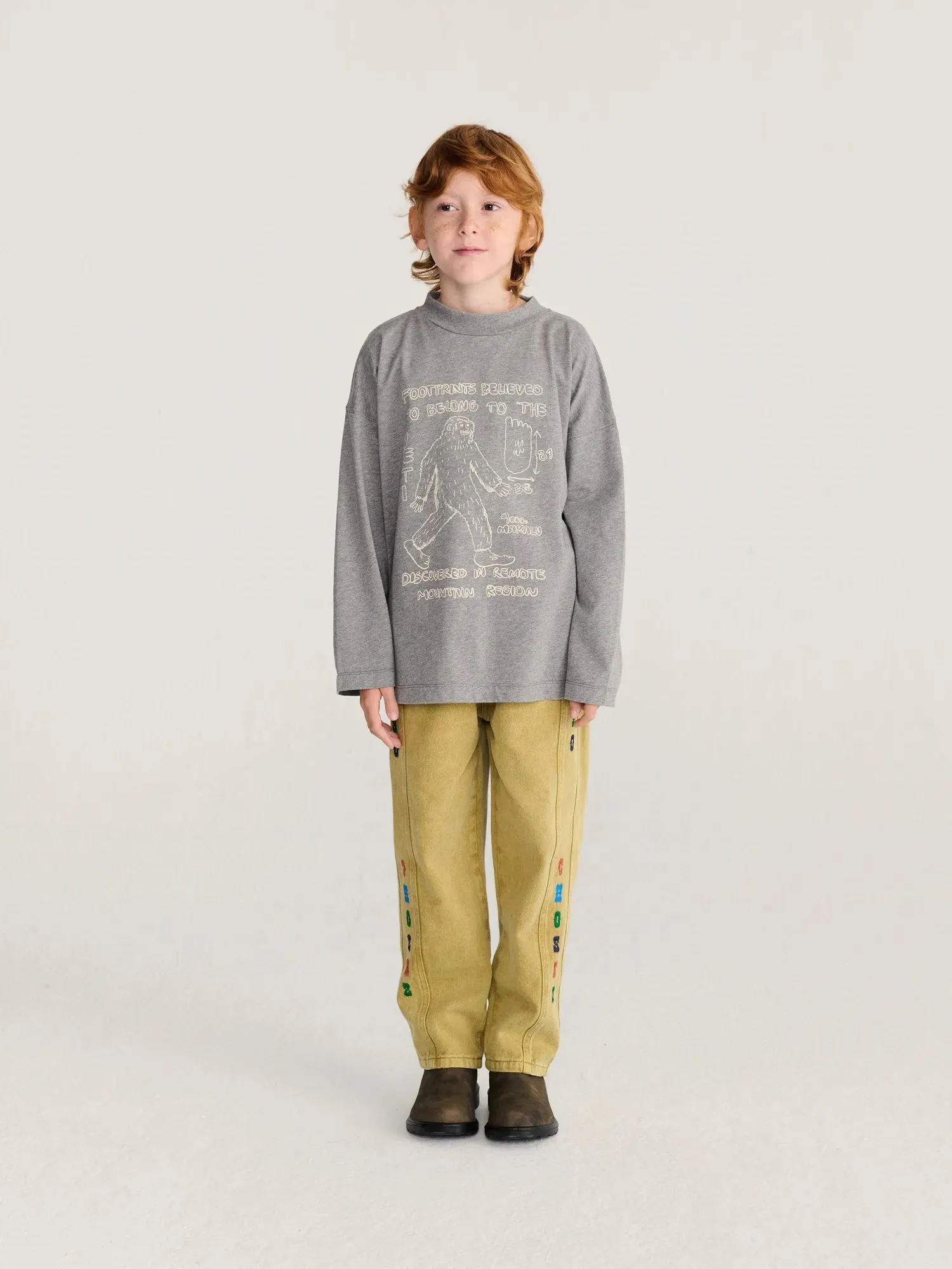 Bobo Choses All About Monsters Twill børnebukser khaki