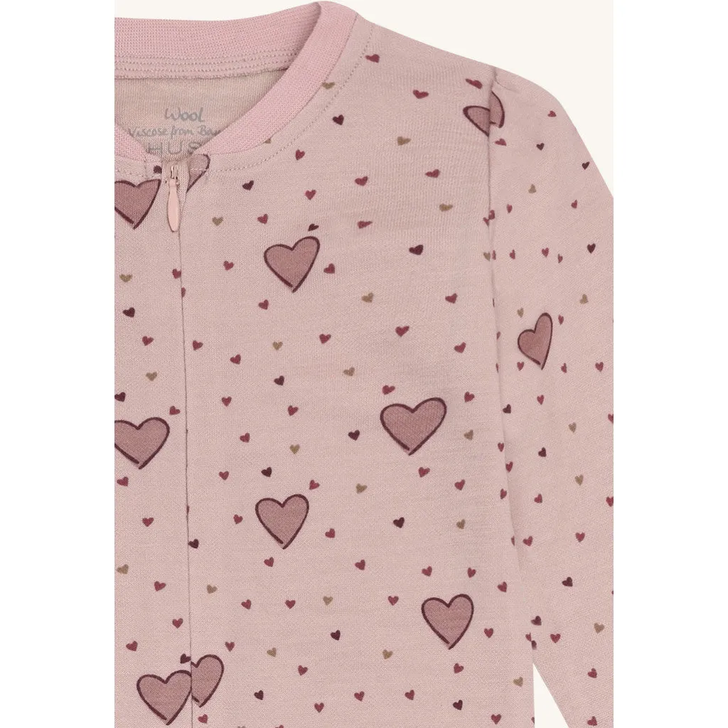 Hust & Claire Manu Hearts natdragt Dusty Rose uld