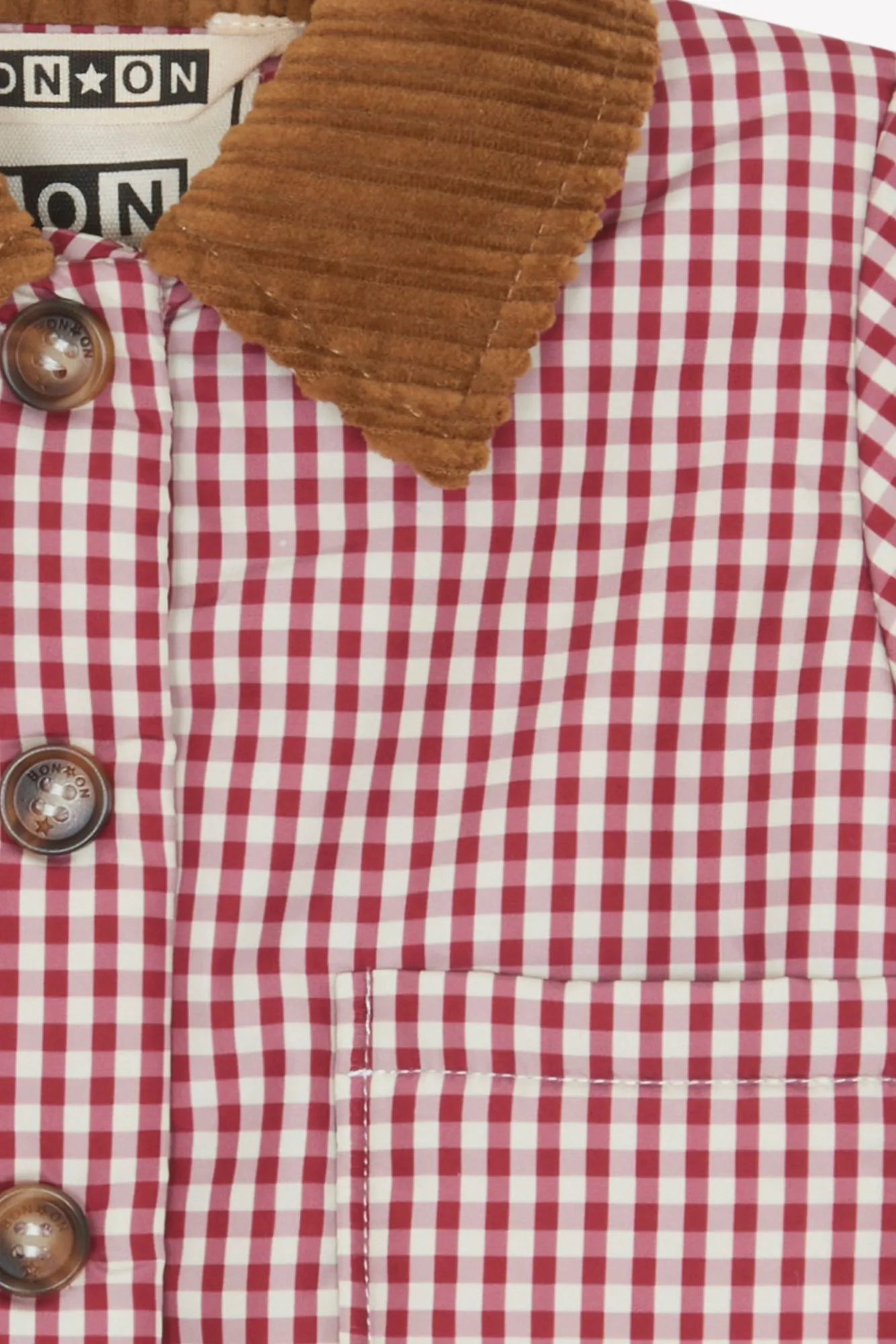 Bonton Marcel Mouton jakke rød ternet 3M-3A