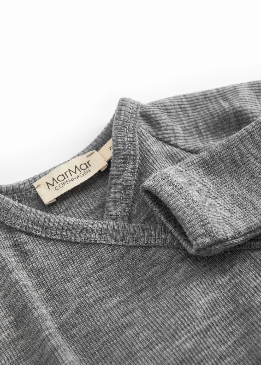 MarMar Tut Wrap LS uldrib bluse Grey Melange