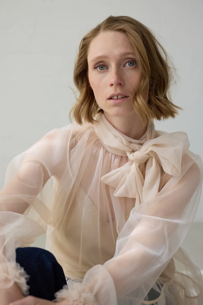 MarMar Copenhagen Truda W bluse Barely Rose tyl