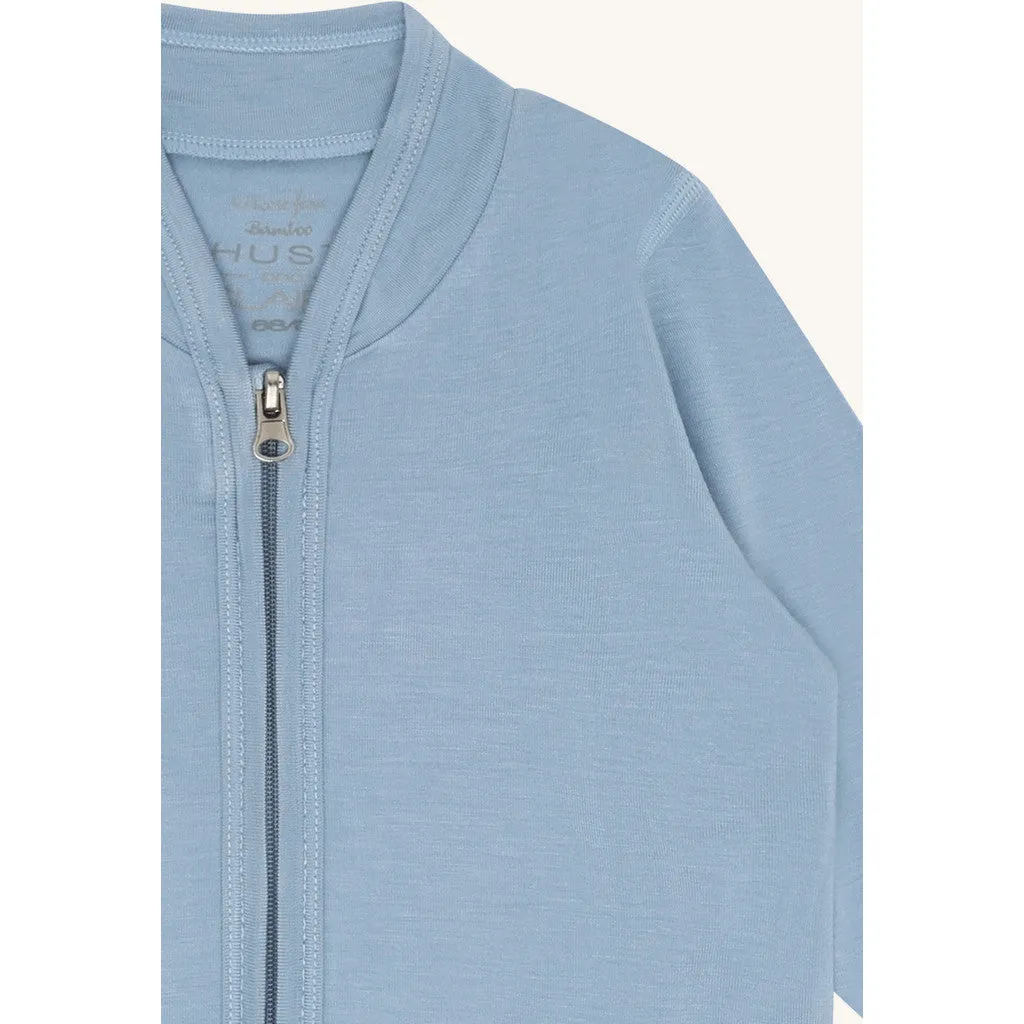 Hust & Claire Curd cardigan Light Blue bambus lynlås