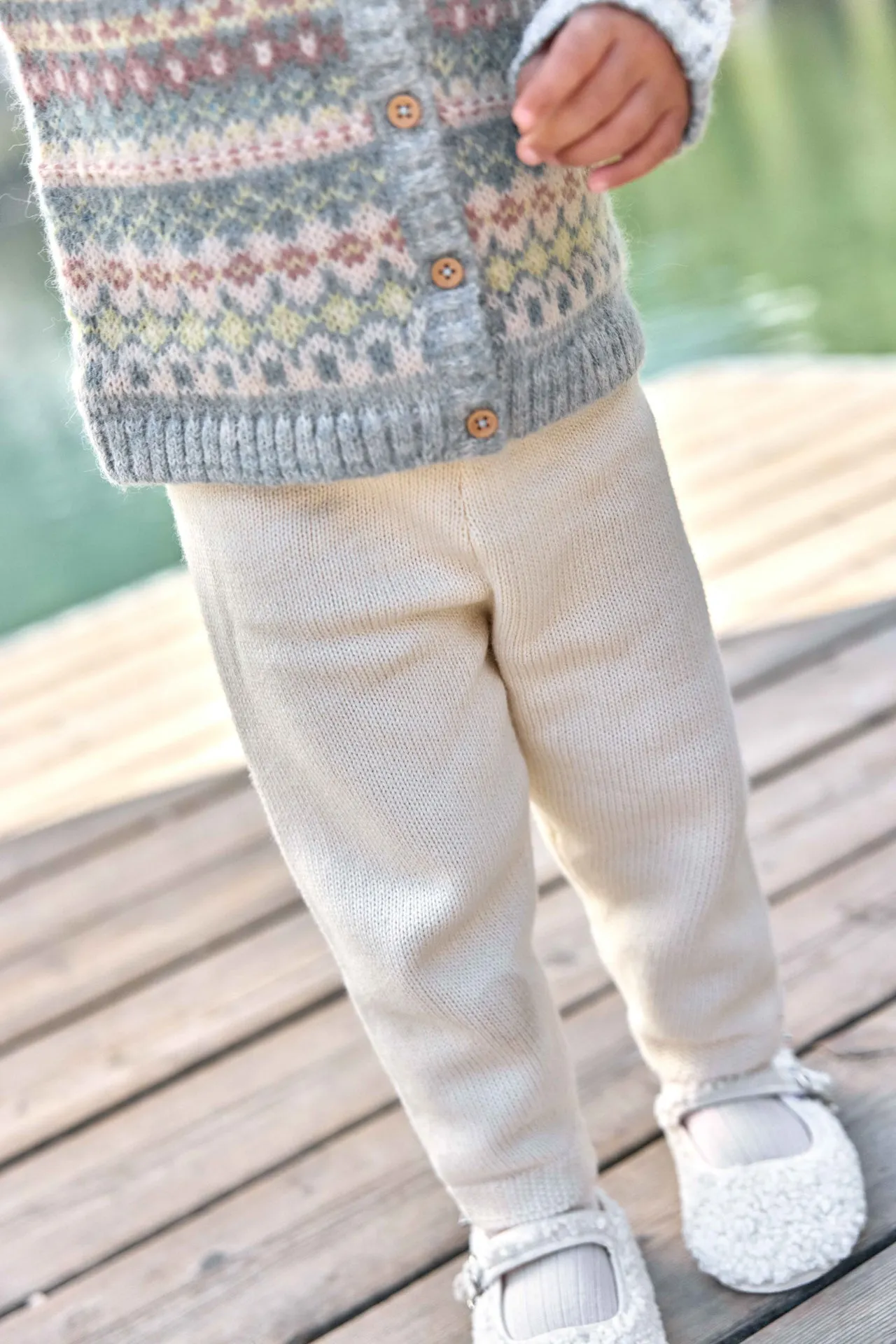 Bonton Mon Lapin legging beige bomuld cashmere