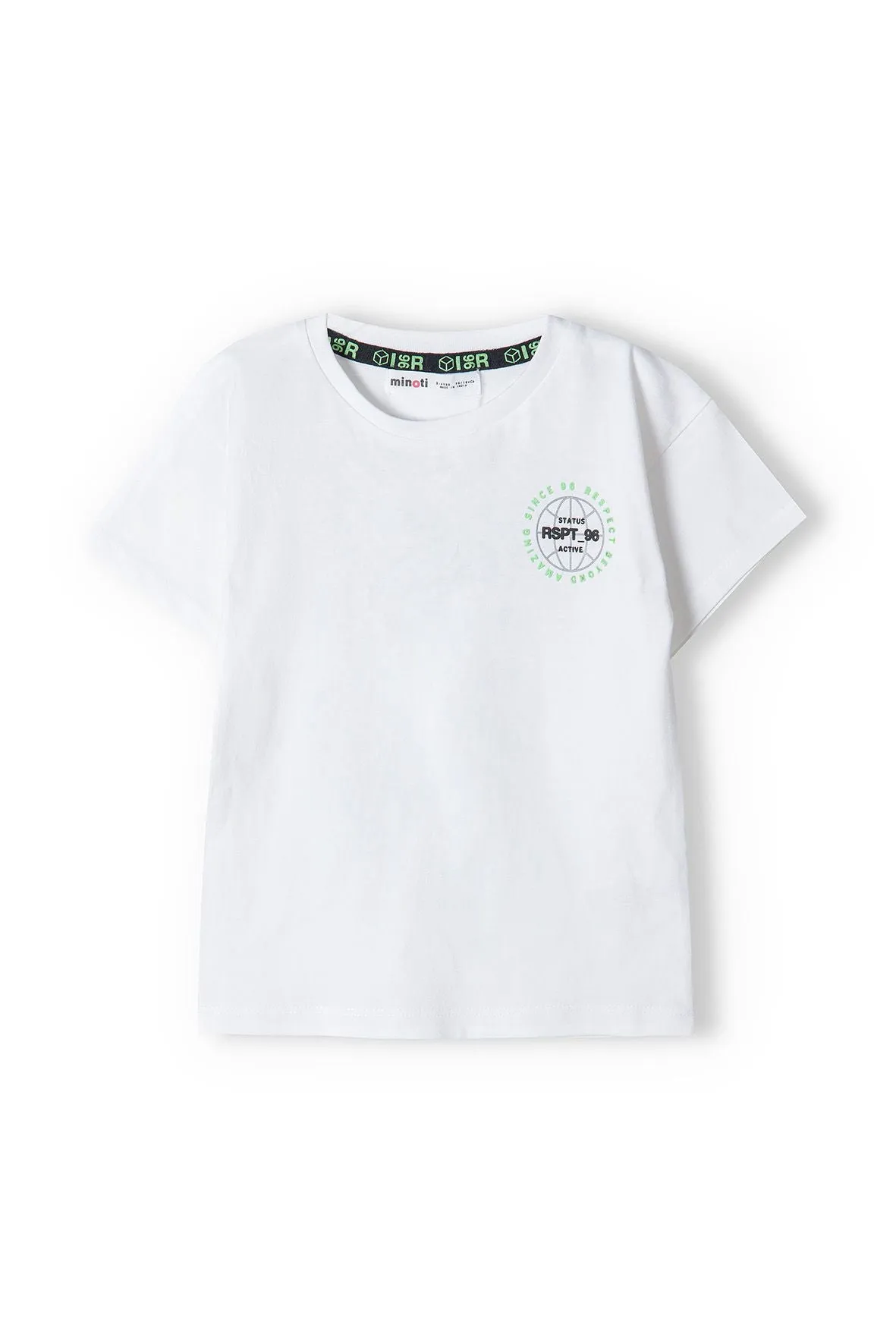 Minoti 38334 t-shirt hvid bomuld med rundhals