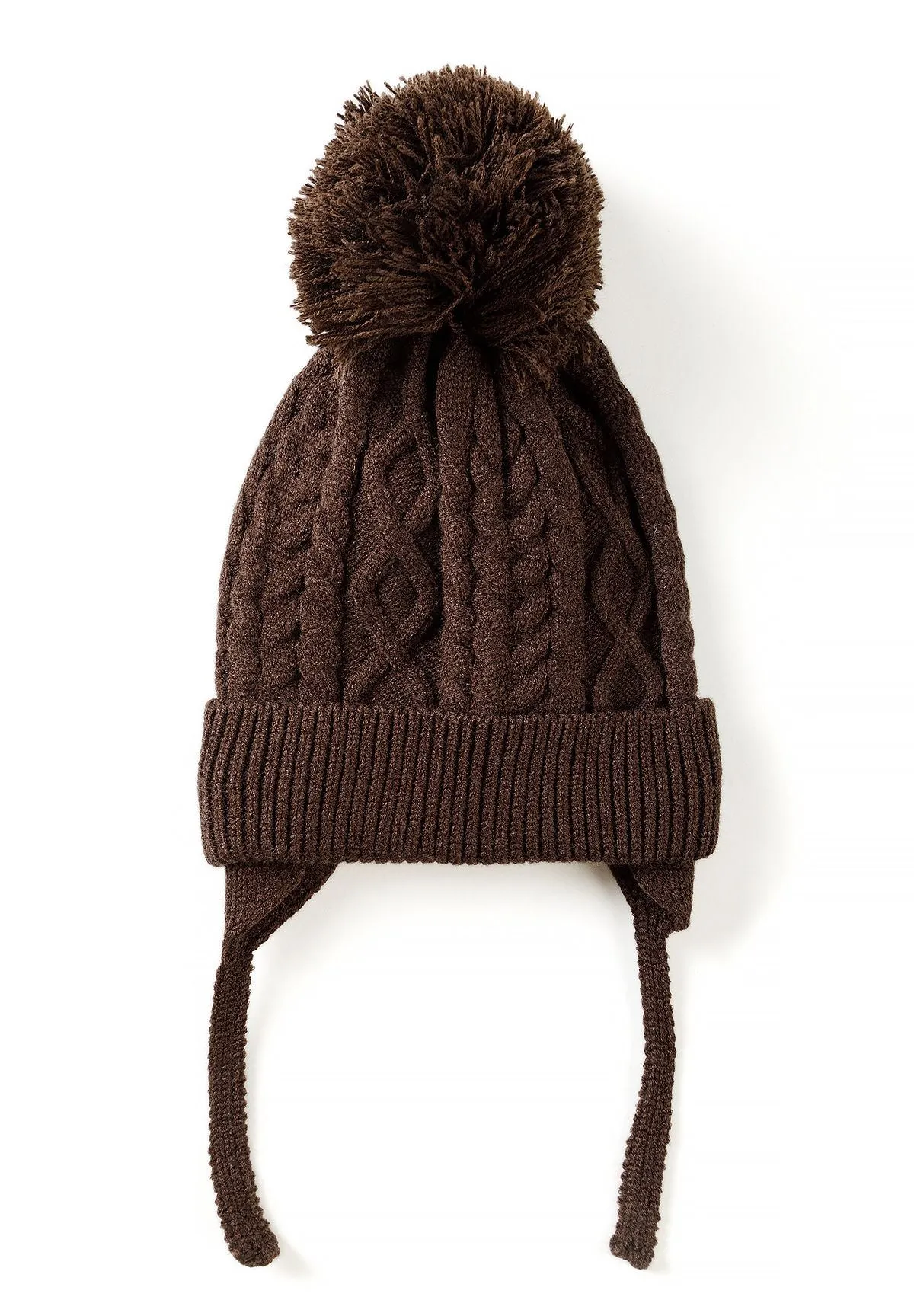 Minoti 45907 babyhuer 2-pak brun strik